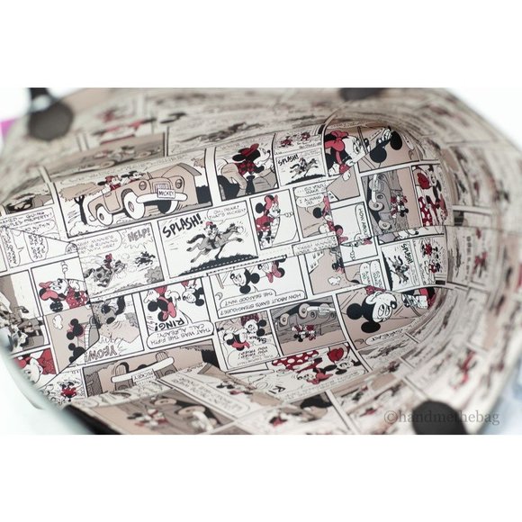 NEW Kate Spade X Disney Large Tote Bag Refined Grain Leather Minnie Mouse Comic - Picture 5 of 7